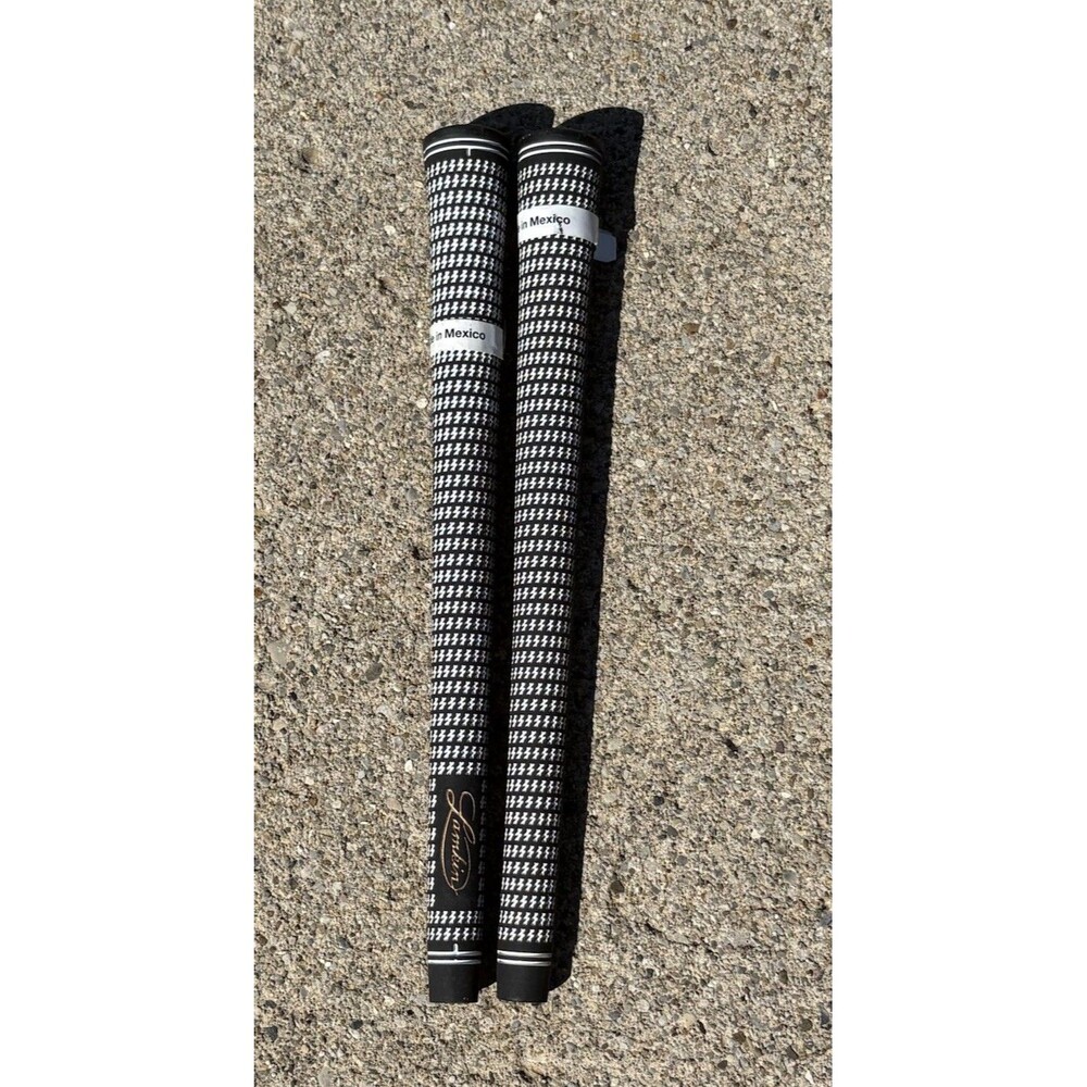 Lot of 2 Lamkin Crossline Standard Grips Black White Houndstooth New Old Stock